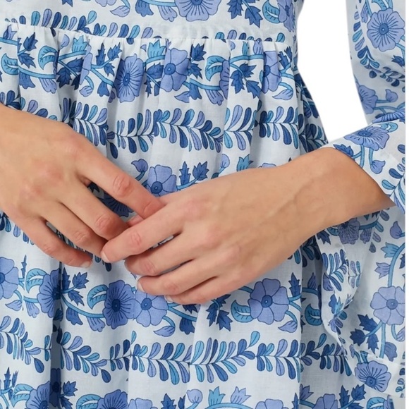 NWT Alix of Bohemia Silvie Iris Ivy Cotton Mini Dress Blue Size XS - Picture 3 of 15